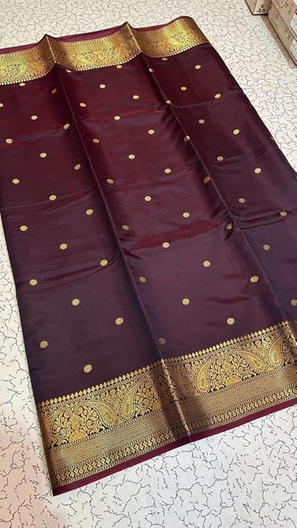 Soft Semi Kattan Silk Saree- Coffee Brown