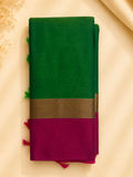 Soft Silk Saree-Green Raga