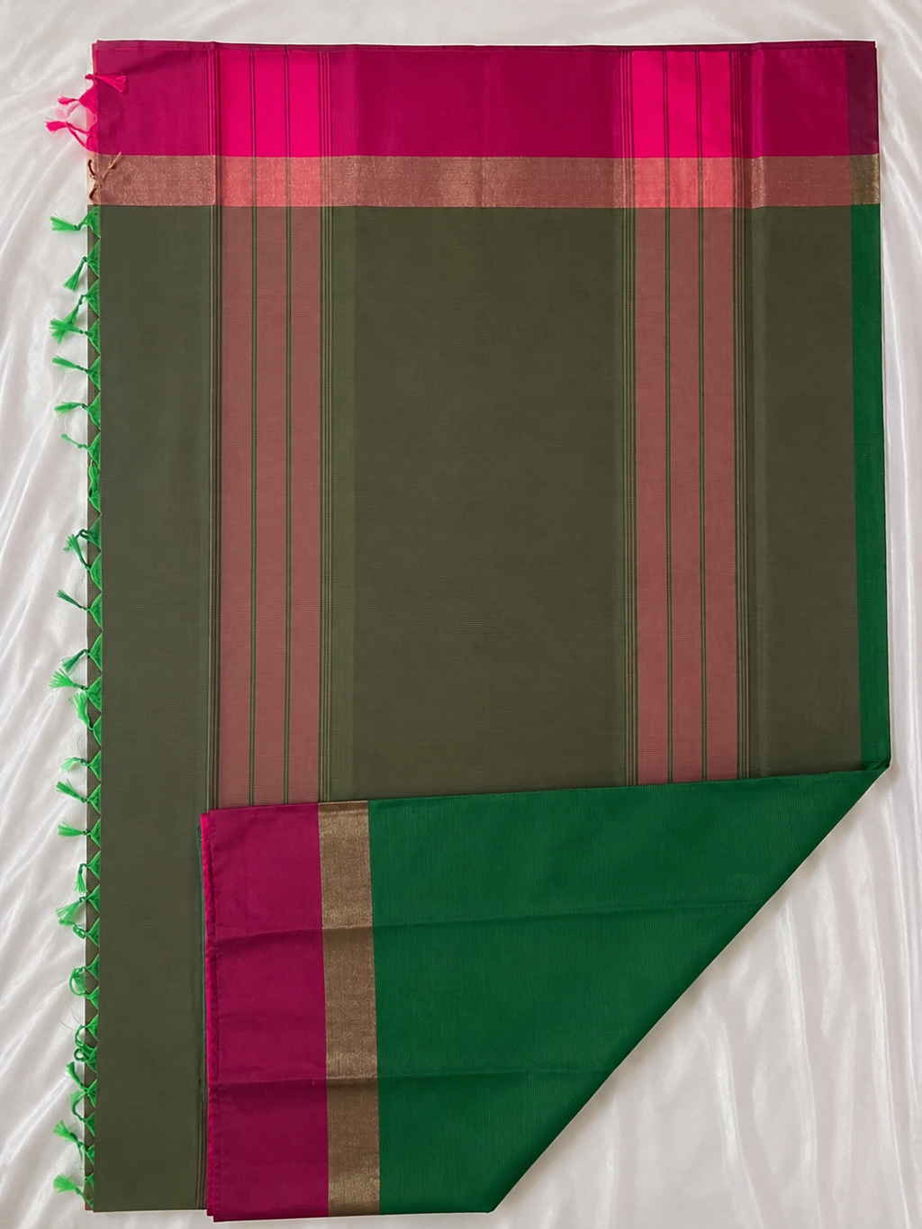 Soft Silk Saree-Green Raga