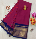 Kanchi Cotton -Majenta and Blue