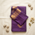 Soft Silk Saree- Purple and Copper Zari