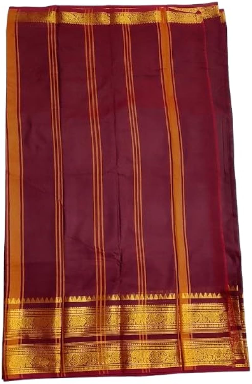 Maroon Pure Kanchi Cotton Sraee