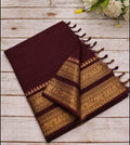Maroon Pure Kanchi Cotton Sraee