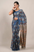 Mulmul Cotton Saree Bagru Hand Block Printed