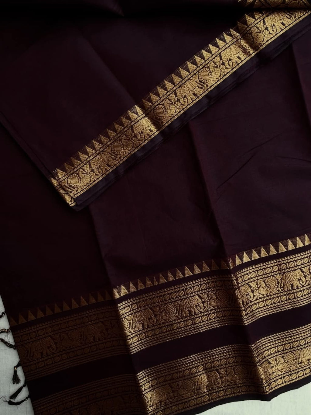 Coffee Brown-Kanchi Cotton Saree