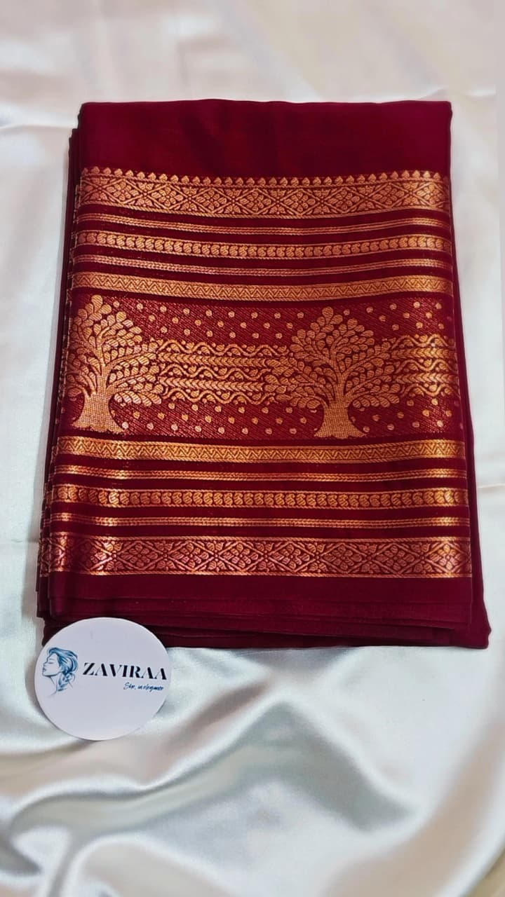 Mysore Semi Silk Saree-Red