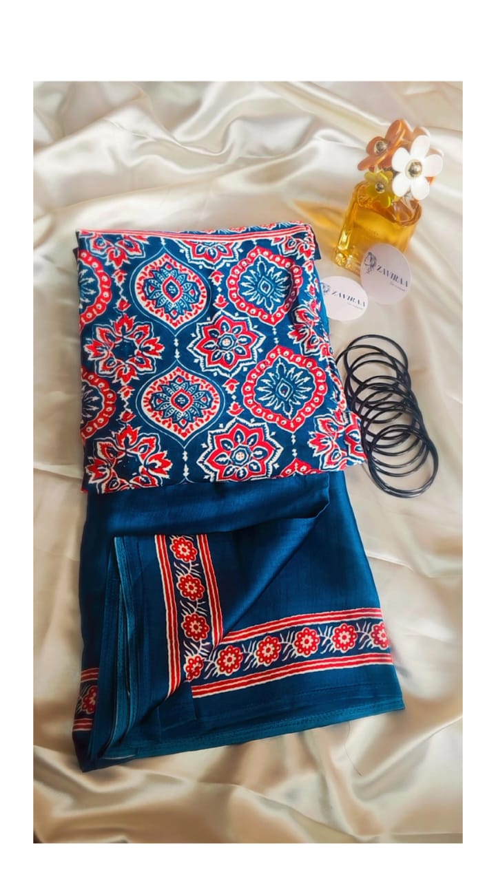 Ajrakh Crepe Silk