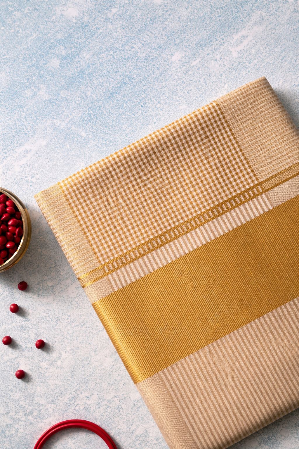 Balaramapuram Set Saree – Full Body Stripes