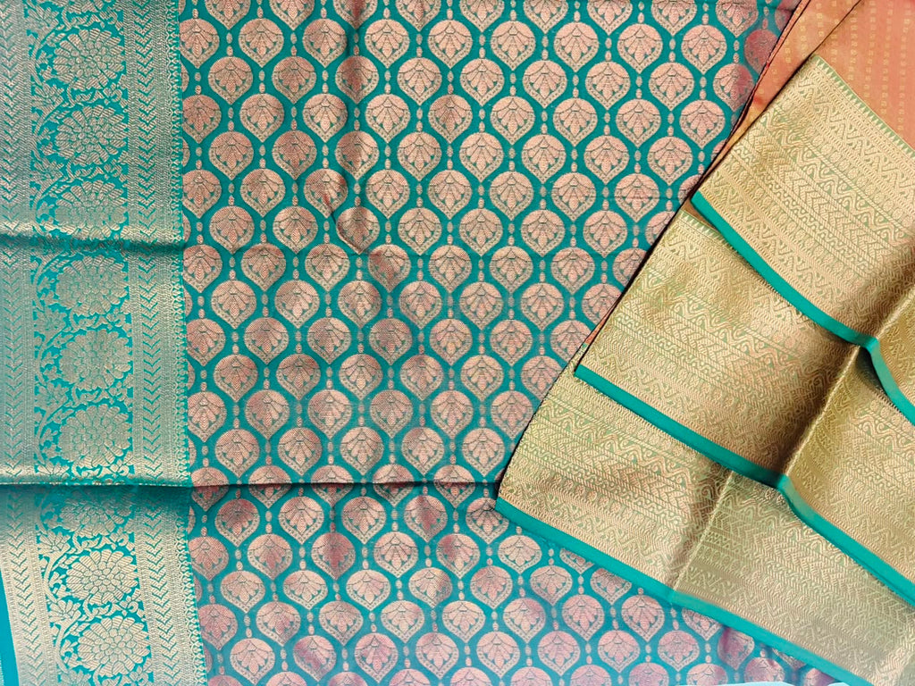 Semi Silk Saree-Yellow saaga