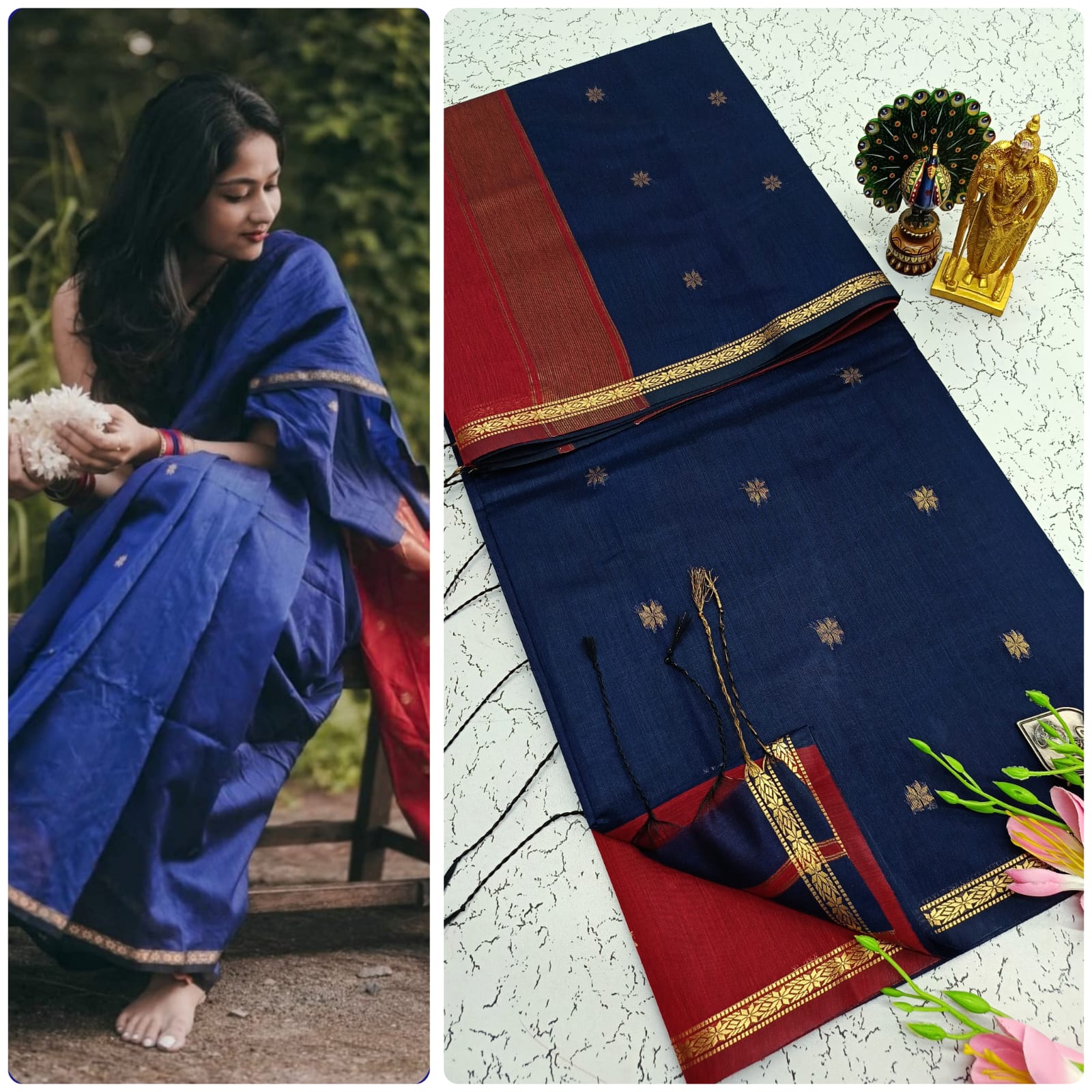 Maheshwari Cotton Silk Saree