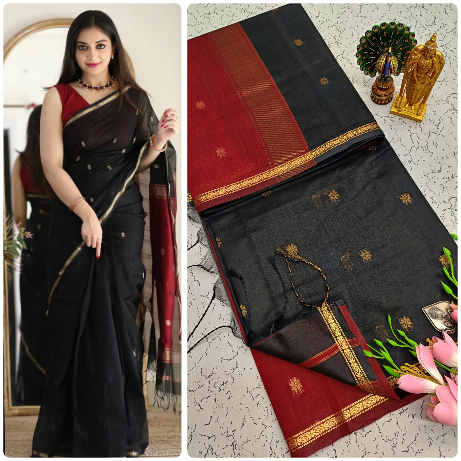 Maheshwari Cotton Silk Saree