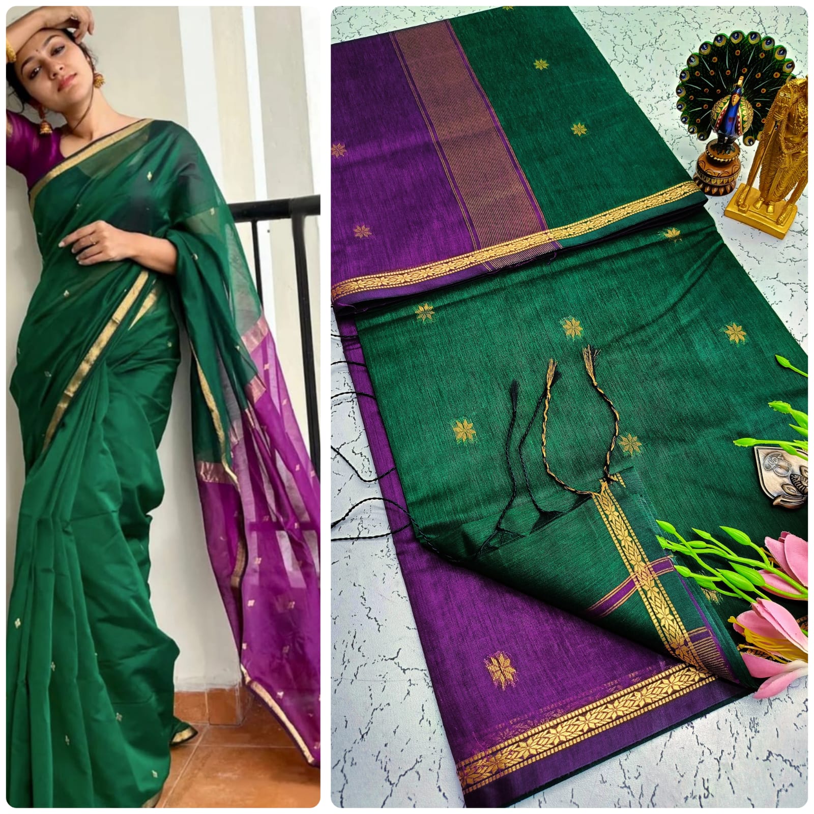 Maheshwari Cotton Silk Saree