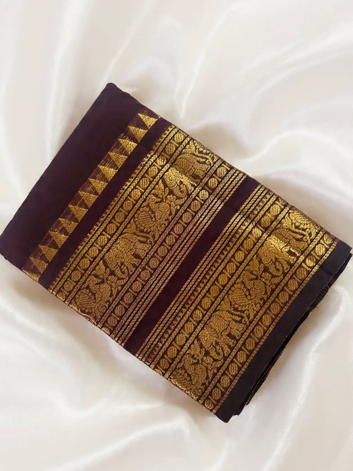 Coffee Brown-Kanchi Cotton Saree