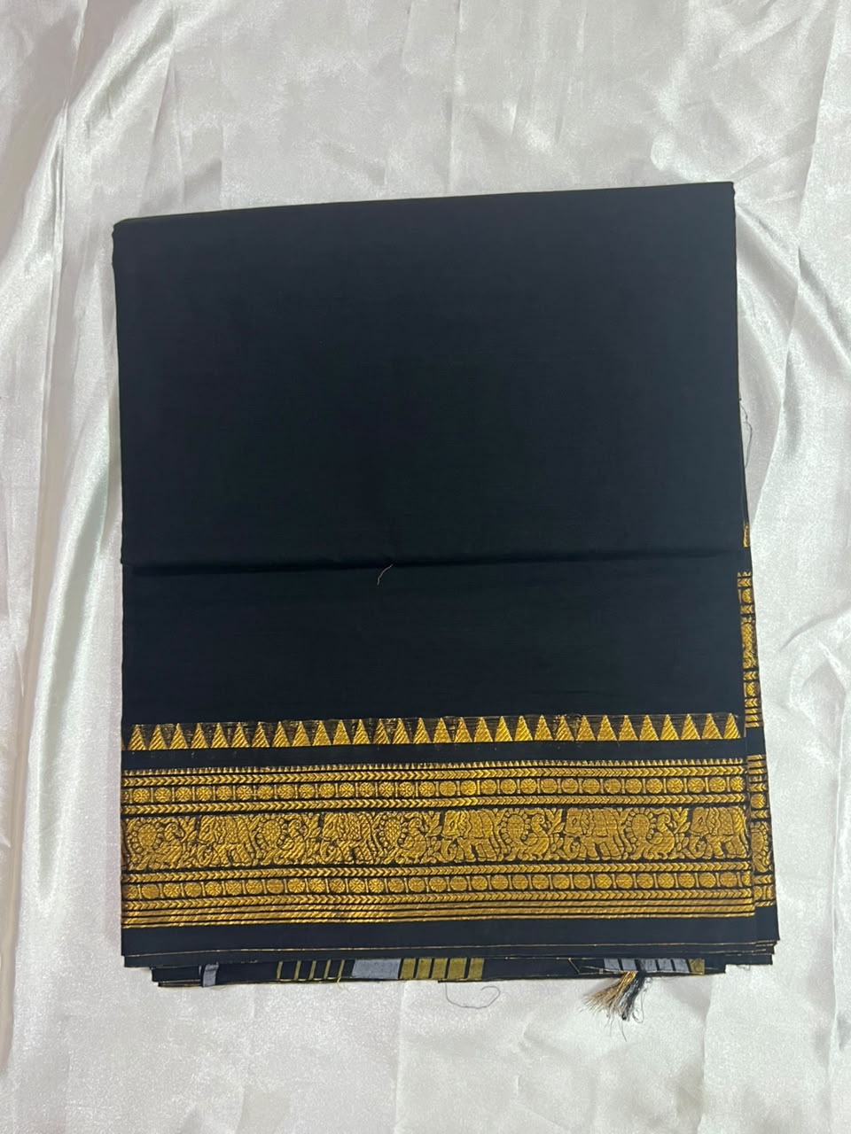 Kanchi Cotton Saree -Black