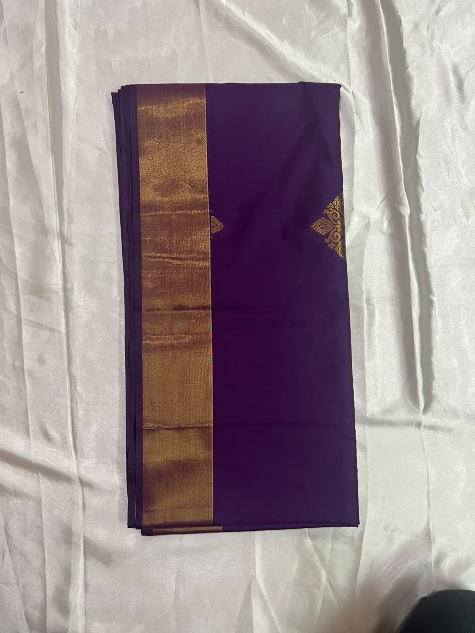 Soft Silk Saree- Purple and Copper Zari