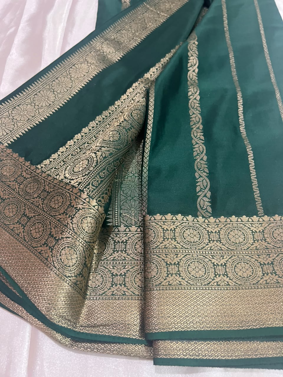 Semi Mysore Silk Saree -Banarasi Inspired